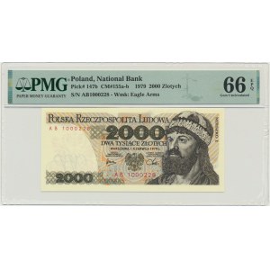 2.000 złotych 1979 - AB - PMG 66 EPQ