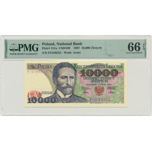 10.000 złotych 1987 - F - PMG 66 EPQ