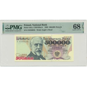 500.000 złotych 1993 - Z - PMG 68 EPQ - ostatnia seria rocznika
