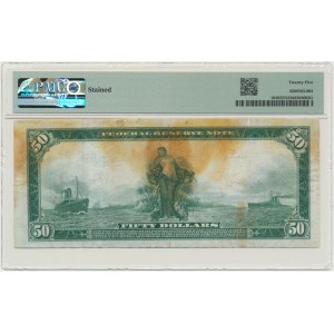 USA, New York, $50 1914 - 2B - Burke &amp; Houston - PMG 25 NET