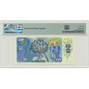 Slowakei, 20 Kronen 1988 - mit Briefmarke - PMG 66 EPQ