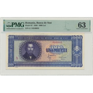 Romania, 1.000 Lei 1950 - PMG 63
