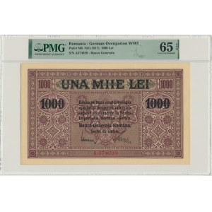 Rumunia, okupacja niemiecka, 1.000 lei (1917) - PMG 65 EPQ
