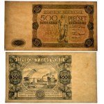 SAMPLE PRINTINGS 500 zlotys 1947 (2 pieces).