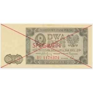 2 złote 1948 - SPECIMEN - BU 117... -