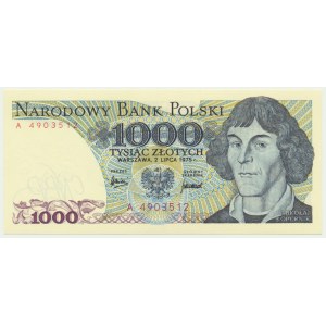 1,000 PLN 1975 - A -.