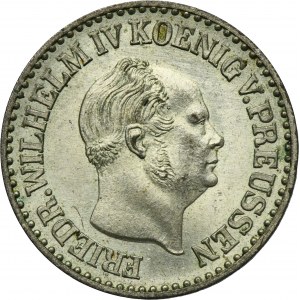 Niemcy, Królestwo Prus, Fryderyk Wilhelm IV, 1 Silber groschen Berlin 1856 A - ex. Dr. Max Blaschegg