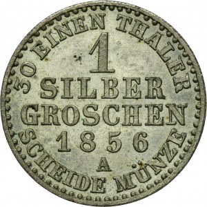 Nemecko, Pruské kráľovstvo, Fridrich Viliam IV, 1 Silber groschen Berlin 1856 A - ex. Dr. Max Blaschegg