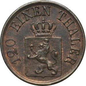 Niemcy, Elektorat Hesji, Fryderyk Wilhelm I, 3 Halerze Kassel 1866 - ex. Dr. Max Blaschegg
