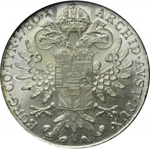 Rakúsko, Mária Terézia, Thaler Viedeň 1780 SF - NEW BIT