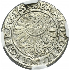 Silesia, Duchy of Liegnitz-Brieg-Wohlau, Georg III, Ludwig IV, Christian, 3 Kreuzer Brieg 1653 - NGC AU55