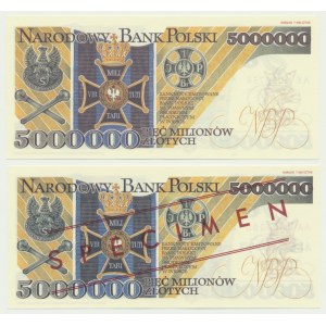 5 milionów złotych 1995 - AE i AA - WZÓR (2 szt.) - REPLIKI