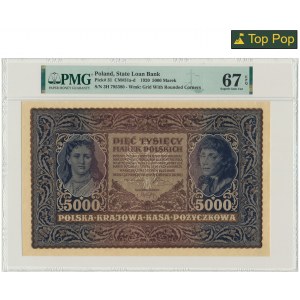 5,000 marks 1920 - III Series H - PMG 67 EPQ