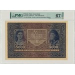5 000 marks 1920 - III Série H - PMG 67 EPQ