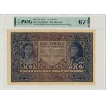 5.000 marek 1920 - III Serja H - PMG 67 EPQ