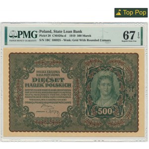 500 marks 1919 - 1st Series BC - PMG 67 EPQ