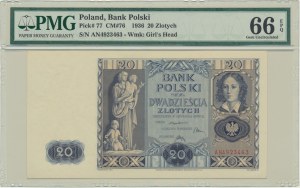 20 złotych 1936 - AN - PMG 66 EPQ