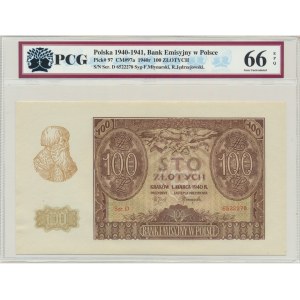 100 złotych 1940 - D - PCG 66 EPQ