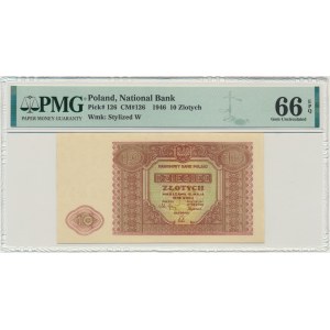 10 zlatých 1946 - PMG 66 EPQ
