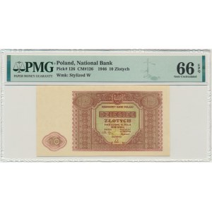 10 złotych 1946 - PMG 66 EPQ