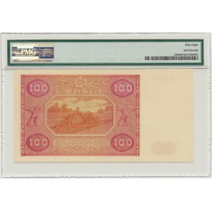 100 zloty 1946 - A - PMG 58 - rare, first series