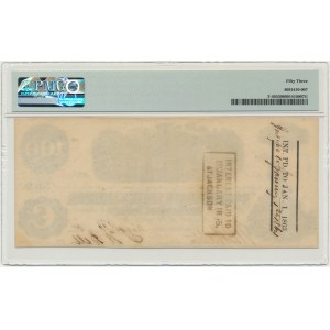 USA, Confederate States America, Richmond, 100 dolarów 1862-63 - PMG 53