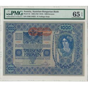 Austria, 1.000 Kronen 1902 - PMG 65 EPQ