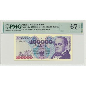 100.000 złotych 1993 - A - PMG 67 EPQ - RZADKA