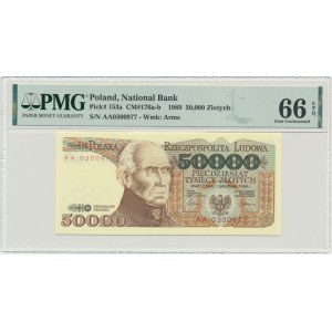 50.000 złotych 1989 - AA - PMG 66 EPQ