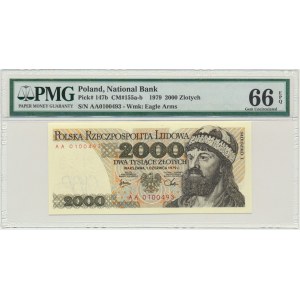 2 000 zlatých 1979 - AA - PMG 66 EPQ