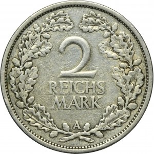 Allemagne, République de Weimar, 2 marks Berlin 1925 A
