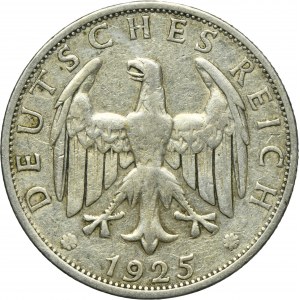 Allemagne, République de Weimar, 2 marks Berlin 1925 A
