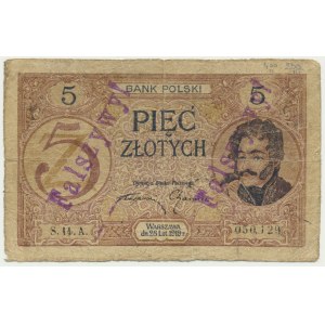 5 złotych 1919 - S.14.A - fałszerstwo z epoki