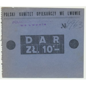 Polish Welfare Committee in Lviv, 10 zloty