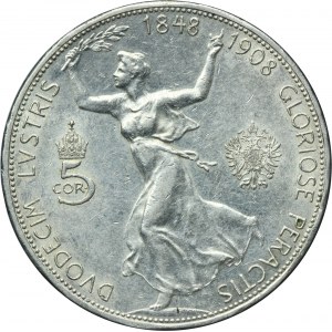 Austria, Franz Joseph I, 5 Korona Wien 1908