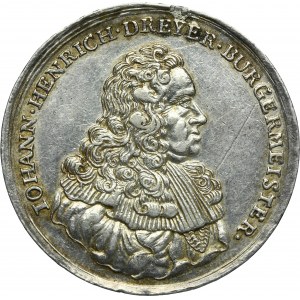 Germany, City of Lübeck, Medal for Mayor Johann Heinrich Dreyer 1732