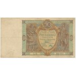 50 złotych 1929 - Ser. B.A - RZADKOŚĆ - z kropką między literami, ale bez kropki na końcu