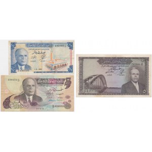 Tunezja, zestaw 1/2-5 dinarów 1960-73 (3 szt.)