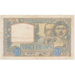 France, 20 Francs 1940