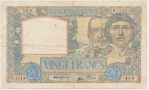 France, 20 Francs 1940