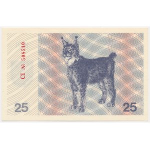 Lithuania, 25 Talonas 1991 - with text -