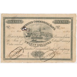 Mauritius, 20 dolarów 1839 - RZADKOŚĆ