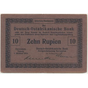 Nemecko, východná Afrika, 10 rupií 1915