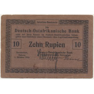 Allemagne, Afrique de l'Est, 10 roupies 1915