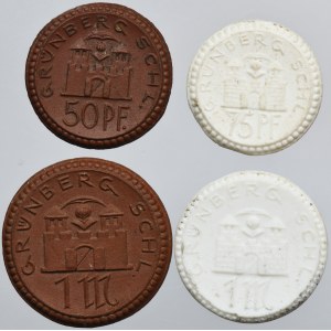 Set, Basse-Silésie, Zielona Góra, Notgeld (4 pcs.)