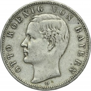 Germany, Bavaria, Otto, 5 Mark Munich 1898 D
