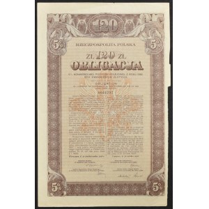 5% Konverzná železničná pôžička 1926, dlhopis 120 libier