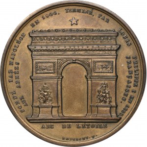 France, Louis Philippe I, Medal on the occasion of the opening of the Arc de Triomphe in Paris 1836