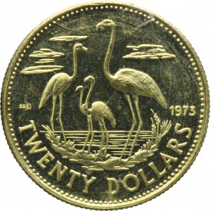 Bahamy, Elżbieta II, 20 Dolarów 1973 - Niedpodległość