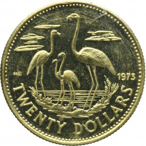 Bahamas, Elizabeth II, 20 Dollars 1973 - Independence